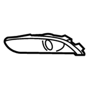 GM 13416574 Lamp Cover, Passenger Side 13416574 GM Lamp Cover, Passenger Side Illustration 1 of 1