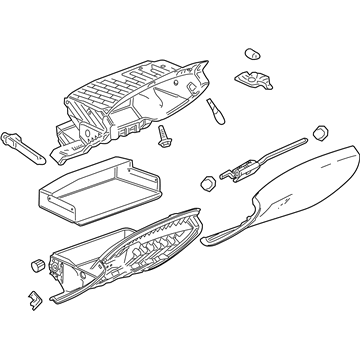GM 22889855 Glove Box Assembly, Black 22889855 GM Glove Box Assembly, Black Illustration 1 of 1