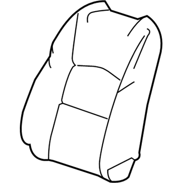 GM 86568517 Seat Back Cover, Black, Driver Side 86568517 GM Seat Back Cover, Black, Driver Side Illustration 1 of 1