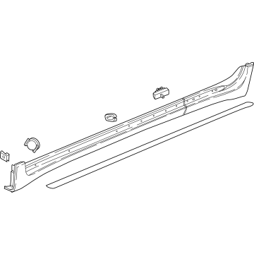 GM 26480871 Molding, Rocker Panel, Black 26480871 GM Molding, Rocker Panel, Black Illustration 1 of 1