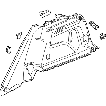 GM 84910815 Side Trim Panel, Rear Driver Side 84910815 GM Side Trim Panel, Rear Driver Side Illustration 1 of 1