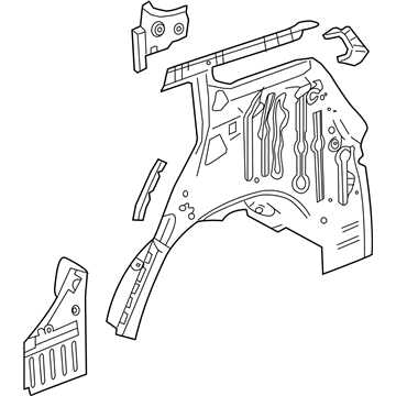GM 84652842 Wheelhouse Assembly, Lower Inner Passenger Side 84652842 GM Wheelhouse Assembly, Lower Inner Passenger Side Illustration 1 of 1
