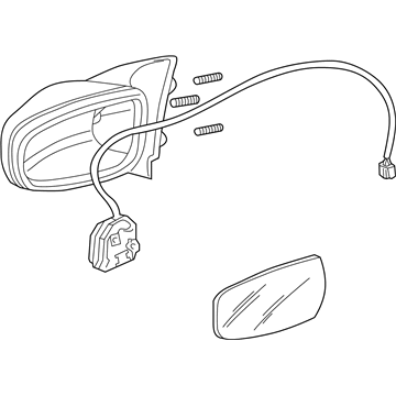 GM 15796389 Mirror Outside, Rear Passenger Side 15796389 GM Mirror Outside, Rear Passenger Side Illustration 1 of 1