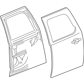 22892604 GM Door Shell, Rear Passenger Side Illustration 1 of 1