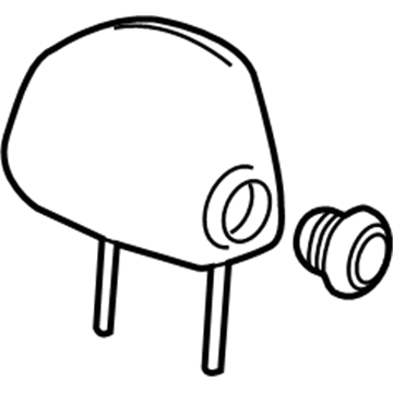 84272702 GM Headrest, Black, Front Illustration 1 of 1