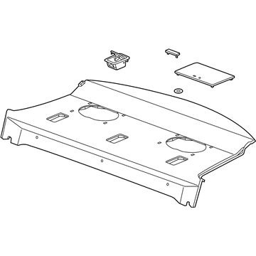 22848630 GM Package Tray Trim, Rear Illustration 1 of 1