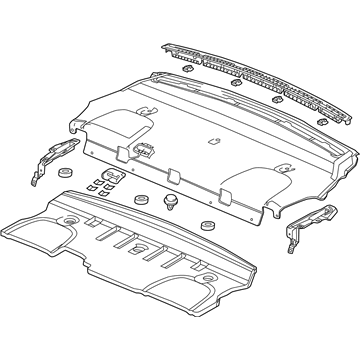 GM 92264583 Package Tray Trim 92264583 GM Package Tray Trim Illustration 1 of 1