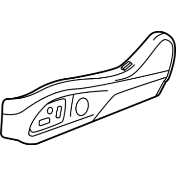 GM 84791848 Trim Cover, Front Passenger Side 84791848 GM Trim Cover, Front Passenger Side Illustration 1 of 1