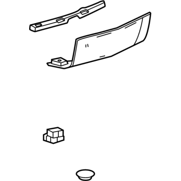 84977960 GM COVER PKG-RR BPR FASCIA TRLR HITCH *BLACK Illustration 1 of 1