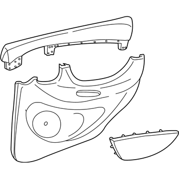 22625344 GM Door Trim Panel, Rear Passenger Side Illustration 1 of 1