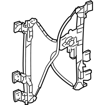 GM 19331466 Window Regulator, Front Driver Side 19331466 GM Window Regulator, Front Driver Side Illustration 1 of 1