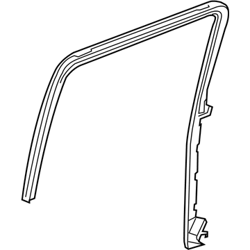 GM 84729897 Run Weatherstrip, Rear Passenger Side 84729897 GM Run Weatherstrip, Rear Passenger Side Illustration 1 of 1