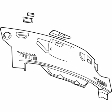 GM 84921434 Rear Panel Trim, Jet Black 84921434 GM Rear Panel Trim, Jet Black Illustration 1 of 1