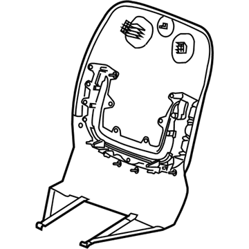 GM 22758724 Seat Back Panel, Black, Front 22758724 GM Seat Back Panel, Black, Front Illustration 1 of 1