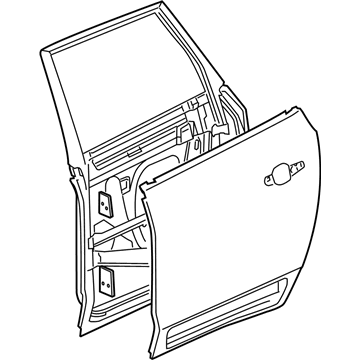 GM 20792687 Door Shell, Rear Driver Side 20792687 GM Door Shell, Rear Driver Side Illustration 1 of 1