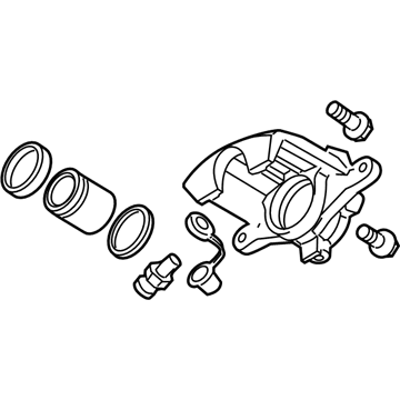 GM 20982644 Caliper, Yellow, Driver Side 20982644 GM Caliper, Yellow, Driver Side Illustration 1 of 1