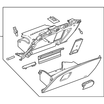 23505605 GM Glove Box Assembly, Black Illustration 1 of 1
