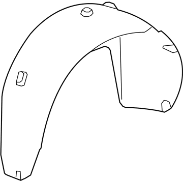 GM 22829472 Wheelhouse Liner, Rear Passenger Side 22829472 GM Wheelhouse Liner, Rear Passenger Side Illustration 1 of 1
