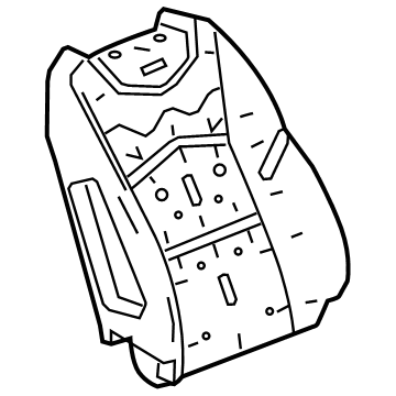 86825700 GM Seat Back Pad, Front Passenger Side Illustration 1 of 1