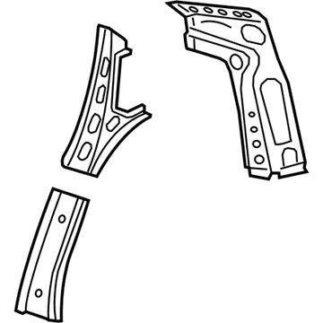 20910358 GM Reinforcement Panel, Rear Passenger Side Illustration 1 of 1