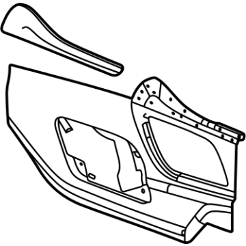 84903427 GM Side Panel, Gray, Driver Side Illustration 1 of 1