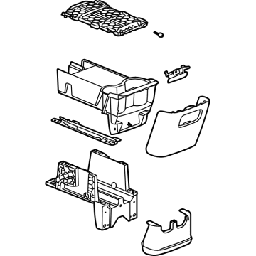 GM 84775297 Storage Compart, Black 84775297 GM Storage Compart, Black Illustration 1 of 1