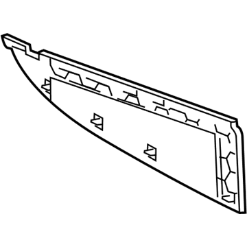 23134872 GM Side Trim Panel, Black, Passenger Side Illustration 1 of 1