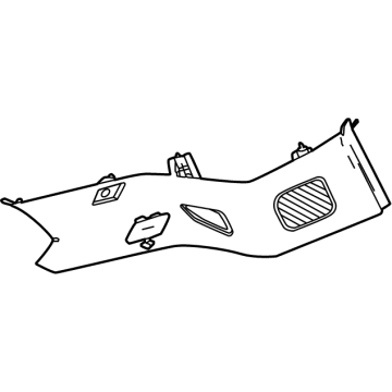 GM 26534354 Molding Assembly-Body Rear Corner Upper Garnish Black 26534354 GM Molding Assembly-Body Rear Corner Upper Garnish Black Illustration 1 of 1