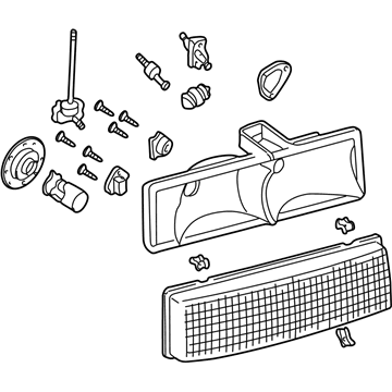 GM 16524092 Headlamp Assembly, Passenger Side 16524092 GM Headlamp Assembly, Passenger Side Illustration 1 of 1