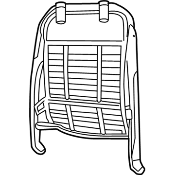 GM 16791954 Seat Back Frame, Front 16791954 GM Seat Back Frame, Front Illustration 1 of 1