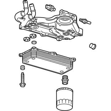 12708544 GM Oil Cooler Illustration 1 of 1