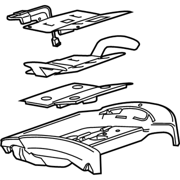22967375 GM Seat Cushion Pad, Front Passenger Side Illustration 1 of 1