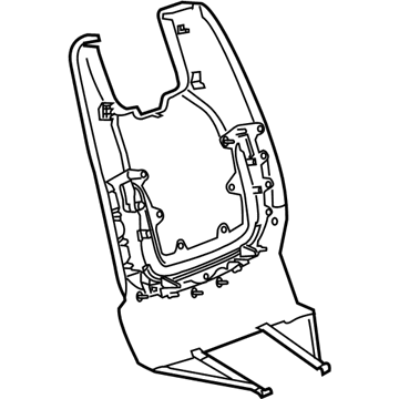 GM 22867390 Seat Back Panel, Black, Front 22867390 GM Seat Back Panel, Black, Front Illustration 1 of 1