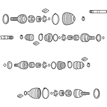 GM 96348791 Axle Assembly 96348791 GM Axle Assembly Illustration 1 of 1