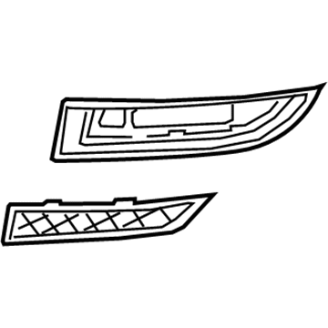 GM 20982400 Grille Surround, Passenger Side 20982400 GM Grille Surround, Passenger Side Illustration 1 of 1