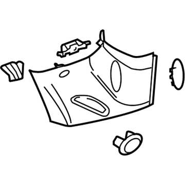 GM 15935507 Upper Quarter Trim, Front Driver Side 15935507 GM Upper Quarter Trim, Front Driver Side Illustration 1 of 1