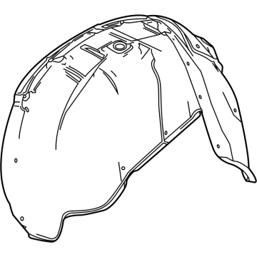 GM 84856839 Wheelhouse Liner, Rear Driver Side 84856839 GM Wheelhouse Liner, Rear Driver Side Illustration 1 of 1