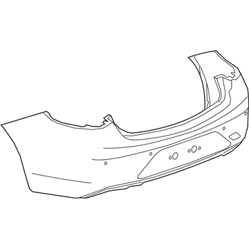 GM 39145312 Bumper Cover, Rear 39145312 GM Bumper Cover, Rear Illustration 1 of 1