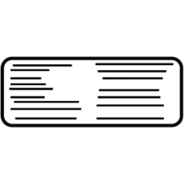 GM 10389134 Info Label 10389134 GM Info Label Illustration 1 of 1