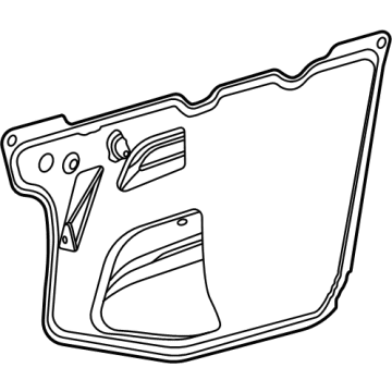 GM 84277686 Water Deflector, Front Driver Side 84277686 GM Water Deflector, Front Driver Side Illustration 1 of 1
