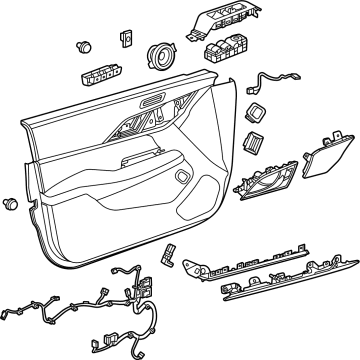 GM 42835033 Door Trim Panel, Black 42835033 GM Door Trim Panel, Black Illustration 1 of 1