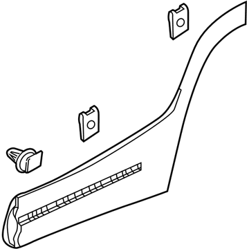 GM 84454222 Lower Molding, Rear Driver Side 84454222 GM Lower Molding, Rear Driver Side Illustration 1 of 1