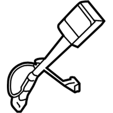 GM 84607025 Buckle, Black, Front Passenger Side 84607025 GM Buckle, Black, Front Passenger Side Illustration 1 of 1