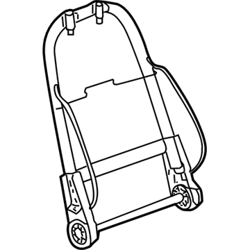 GM 15901675 Seat Back Frame, Front 15901675 GM Seat Back Frame, Front Illustration 1 of 1