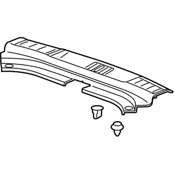 GM 22823156 Sill Trim, Jet Black, Rear 22823156 GM Sill Trim, Jet Black, Rear Illustration 1 of 1