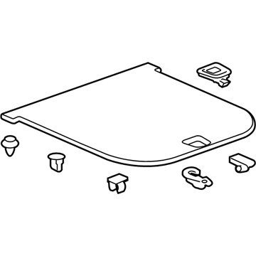 GM 20926357 Floor Cover, Jet Black, Rear 20926357 GM Floor Cover, Jet Black, Rear Illustration 1 of 1