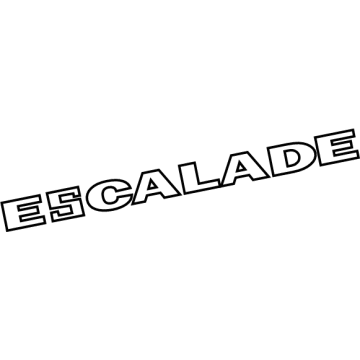 GM 23440294 Nameplate, Galvano Silver, Rear 23440294 GM Nameplate, Galvano Silver, Rear Illustration 1 of 1