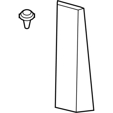 GM 84741495 Rear Molding, Black, Passenger Side 84741495 GM Rear Molding, Black, Passenger Side Illustration 1 of 1