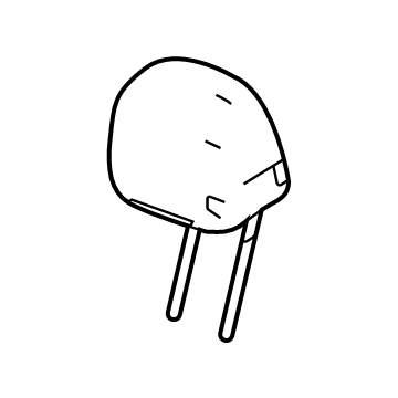 GM 26452665 Restraint Assembly-Rear Seat Center Head *Backen Blackk 26452665 GM Restraint Assembly-Rear Seat Center Head *Backen Blackk Illustration 1 of 1