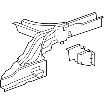 GM 20838157 Rail Assembly, Rear Passenger Side 20838157 GM Rail Assembly, Rear Passenger Side Illustration 1 of 1